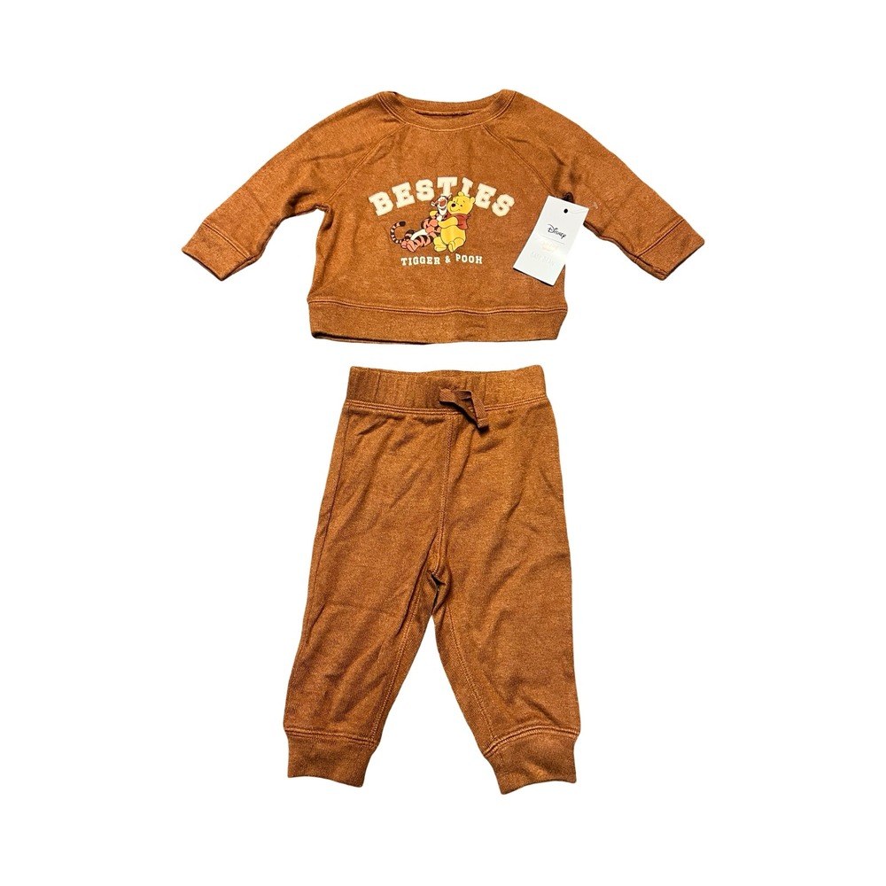 Disney Jumping Beans Winnie the Pooh Tigger Besties Set Rust Orange 6 Months NEW